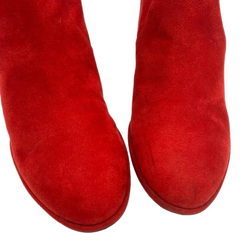 Marc Fisher Lizzy Red Microsuede Block Heel Casua… - image 5